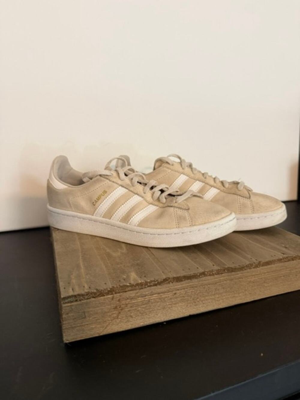 Adidas Campus Edition Light Beige White Sneakers Women’s 7